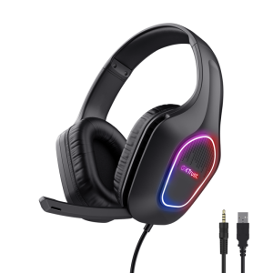 Casti Gaming Head-band Trust GXT 416 ZIROX, Wired, Negru