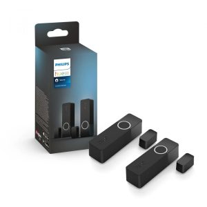 2 Senzori de contact Philips Hue Secure, Zigbee, automatizare lumini