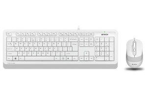 Kit Wired tastatura si mouse A4TECH Fstyler FM10+FK10, Alb