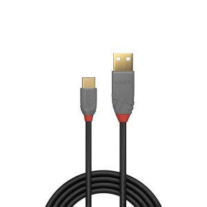 Cablu Lindy 1m USB 2.0 Type A to C Anthra