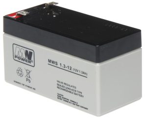 Acumulator AGM 1.3Ah 12V seria MW Power,MWS1.3-12,terminal de conexiune F1,