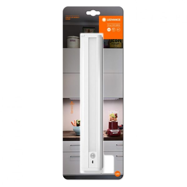 Aplica LED liniara Ledvance pe baterii 4x1.5V LR6(AA), cu senzor