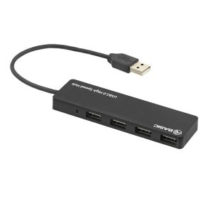 Hub USB TELLUR TLL321041, USB-A, 4 porturi, Negru
