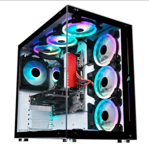 Carcasa 1stPLAYER Gaming SP8-wh SteamPunk, ATX, 7 ventilatoare aRGB, telecomanda,