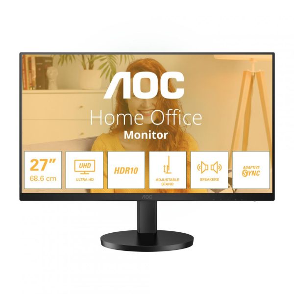 Monitor Consumer AOC U27B3AF, 27", 3840 x 2160 pixeli, Black,