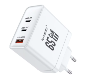 Lemontti Încărcător Rețea GaN 65W 2x USB-C 1x USB-A Fast
