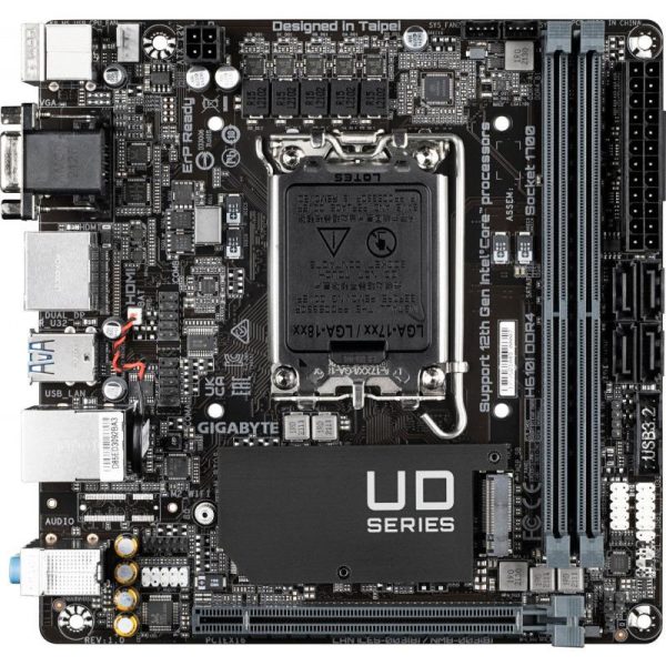 Placa de baza Gigabyte H610I, Socket 1700, DDR4, Mini-ITX