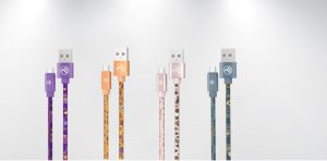 Tellur Graffiti USB to Type-C cable, 3A, 1m, pink