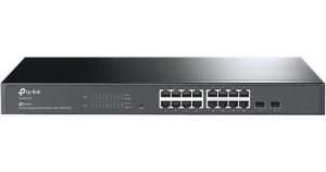 "JetStream™ 16-Port Gigabit Smart Switch with 2 Gigabit SFP Slots