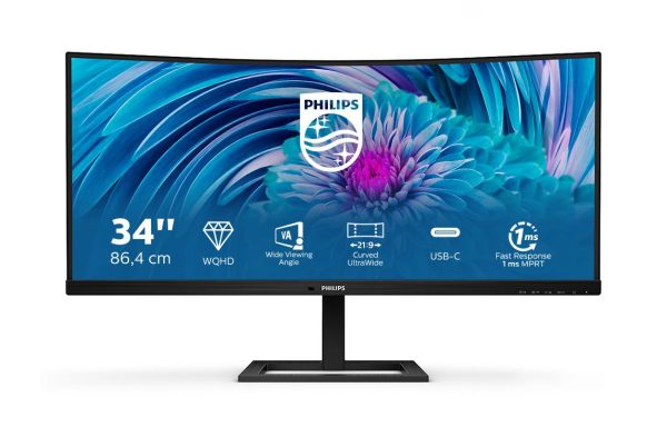 Monitor Consumer Philips 346E2CUAE/00, 34", 3440 x 1440 pixeli, Black,