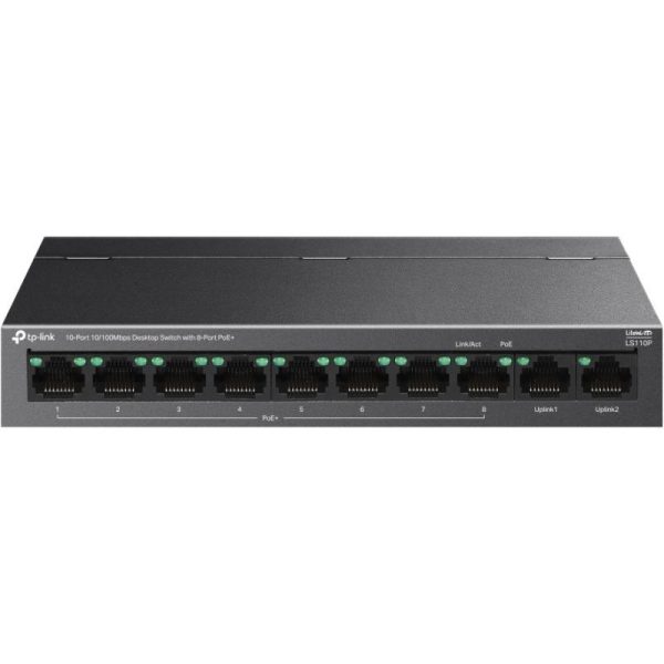 Switch TP Link, 10-Port 10/100Mbps Desktop Switch with 8-Port PoE+,