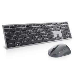Kit Wireless tastatura si mouse Dell KM7321W, taste numerice, Gri