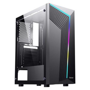 Carcasa SPACER WARRIOR, RGB, Mid Tower, Black