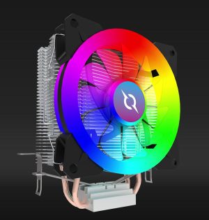 Cooler Procesor AQIRYS PUCK, Aer, 9 cm, aRGB