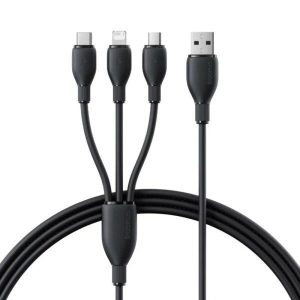 Cablu alimentare si date Baseus Ultra-Fast One-for-three Retractable, pt smartphone,USB
