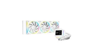 Cooler Procesor DeepCool LM360 WH, Lichid, 12 cm, 3 ventilatoare,