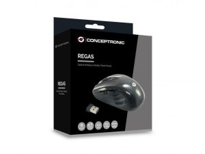 Mouse Wireless CONCEPTRONIC Optical Wireless 5-Button Travel Mouse, 1600 dpi,