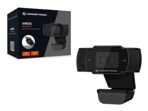 Camera Web Conceptronic AMDIS, rezolutie video HD, USB 2.0, Negru