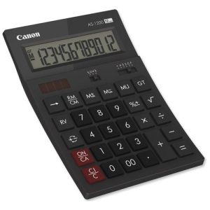 Calculator birou Canon AS1200, 12 digiti, display LCD vertical, inclinat, separator