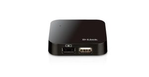 Hub USB D-Link DUB-H4, USB-A, 4 porturi, Negru